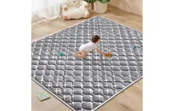 Premium Foam Baby Play Mat 6 ft x 4 ft&comma; Thicker Foam One-Piece Crawling Mat&comma; Odorless Floor Mat&comma; Non-Slip Cushioned Baby Playmat for Infants&comma;Babies&comma;Toddlers&period; Machine Washable for Easy Care&period;