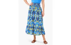 Nic &plus; Zoe Diamond Dash Skirt In Blue Multi