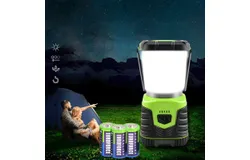 Emergency multifunctional super bright tent rechargeable camping light strong led outdoor camp lighting camping light-3D dry battery 1000 lumens green &lpar;without battery&rpar;
