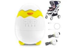 Baby Rocker&comma; Portable Bouncer Baby Swing Sleep Aid with Adjustable 4 Speed - Rechargeable High-Capacity Battery&comma; Gently Rock Any Stroller or Bassinet&bsol;u2013for Buggy&sol;Crib&sol;Infant&sol;Gift &lpar;White&rpar;