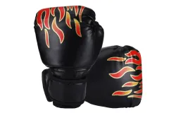 Kids Children Boxing Gloves Leather Kick Boxing Gloves Protective Glove Breathable Flame Mesh Sanda Boxing Training Gloves