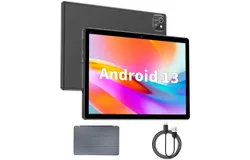 Tablet 10 inch&comma; Android 13 Tablets&comma; 6GB RAM 64GB ROM 512GB Expand&comma; Quad-Core Processor&comma; 1280x800 IPS HD Touch Screen&comma; GPS&comma; WiFi&comma; Dual Camera&comma; Bluetooth&comma; 6000mAh Battery &lpar;Gray&rpar;