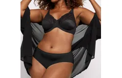 Bali Lilyette Minimizer Comfort Lace Underwire Bra In Black
