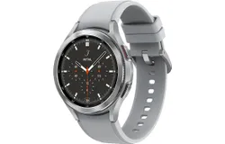 Samsung Electronics Galaxy Watch 4 Classic 46mm Smartwatch with ECG Monitor Tracker for Health Fitness Running Sleep Cycles GPS Fall Detection Bluetooth US Version&comma; Black &lpar;Renewed&rpar;-silver 46mm