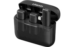 ULANZI J12 Wireless Lavalier Microphone for iPhone iPad&comma; 2-in-1 Plug-Play Mic with Charging Case for Phone Video Recording&comma; 65ft Transmission Range