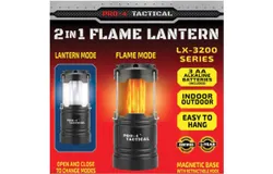 Pro-4 Tactical 2-in-1 Flame Lantern&comma; Water & Shock Resistant&comma; 3 AA Batteries Included