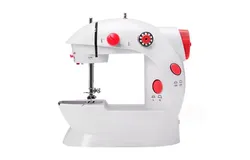 Magicfly Mini Sewing Machine with Extension Table&comma; Dual Speed Portable Sewing Machine for Beginners with Light&comma; Sewing Kit for Household Use&comma; red