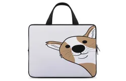 Dogs&comma; Corgis&comma; Pets Laptop Bag Women Man 10 12 13 15 17 Inch Office Notebook Travel Computer Handbag Waterproof Bag Notebook Cover