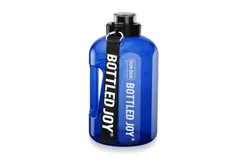 DUNDUN BOTTLED JOY , 16 oz water bottles,BPA-Free Plastic Water Bottles with Times to Drink, Food-Safe Jug with Handle, Ensure You Drink Enough Water Daily (16 oz blue)