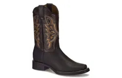 Forastero Men&apos;s Handcrafted Western Leather Boots In Dark Brown