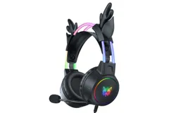 x15pro headset luminous beam cute e-sports noise reduction computer game headset-black