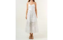 Fore Collection Eyelet Sundress In White