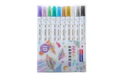 10 Colors Highlighters Set Double Tipped Colored Pens Felt Tip Marker Pens Assorted Colors for Teachers and Students Notes Taking Reading Painting Artists Sketching