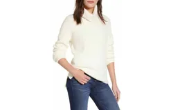 Madewell Mercer Turtleneck Knit Pullover Sweater In White
