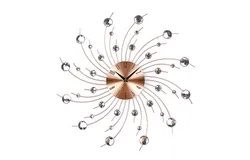 Modern 3D Crystal Wall Clock - Celebration Decorative Metal Wall Clock&comma; Silver Mirror Sparkling Diamond Wall Decor Clock Perfect for Living Room Bedroom Office &lpar;Gold&rpar;