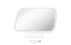 Car Cosmetic Mirror&comma; LED Car Vanity Mirror with Retractable Back Clip