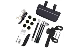 Bike Repair Tool Kits - Bicycle Repair Bag & 120 PSI Bike Pump or Saddle Bag Set&comma; with 16 in 1 Bicycle Multitool&comma; Bike Tire Levers Wrench&comma; Portable Patches Fixes - Practical Cycling Accessories