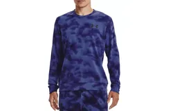 Under Armour Rival Terry Novelty Crew In Sonar Blue&sol;black