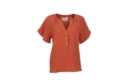 Purnell Women&apos;s Gauze Raglan Sleeve Shirt In Burnt Orange