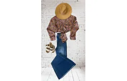 L&b Life Lisa Mid Rise Flare Jean In Mid Wash