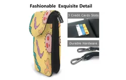 Miss Frizzle In A Pickle Magic School Bus Pu Leather Crossbody Phone Bag Card Slots Flip Phone Purse With Adjustable Strap 7&period;6x4&period;9inch