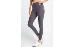 Mono B Full Length Moto Leggings In Grey