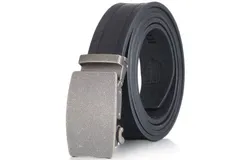 Mio Marino Men&apos;s Bravura Ratchet Casual Belt-Deep Charcoal-Adjustable from 28" to 44" Waist