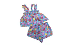 Feather 4 Arrow Girls Escape Top And Bottom Set In Blue Grotto