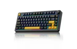 AULA F75&comma; 75&percnt; Wireless Mechanical Games Keyboard&comma;Gasket Hot Swappable &comma;2&period;4GHz&sol;Type-C&sol;BT5&period;0  Keyboard &lpar;Black&rpar;
