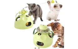 UFOInteractiveCatToy&comma;AmbushElectronicCatToywithRotatingFeather&comma;AutomaticCatToysFunSmartTeaserToy&comma;ExerciseEntertainmentforIndoorCatsKittyCatchingTrainingHunting&comma;AutoOn&sol;Off