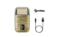Razor&comma; full metal body razor&comma; household beard razor waterproof washable LCD power display&comma; double reciprocating head