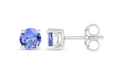 Sterling Silver Tanzanite Earrings