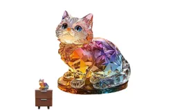 Colorful Kitten Desktop Standing Decoration&comma; Kitten Acrylic Desktop Decoration Sign&comma; Acrylic Decorative Sign Cat Colorful Kitten 2d Flat Print&comma; Colorful Kitten Decoration 7&period;87" &lpar;cat&rpar;1PCS