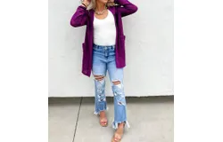 Blakeley Fall Lola Cardigans In Purple