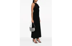 Michael Michael Kors Kendall Leather Rhinestone Small Bracelet Pouchette Handbag&comma; Black