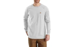 Carhartt Men&apos;s Force Long-Sleeve T-Shirt In Light Grey