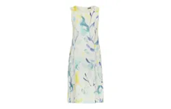Dolcezza Linen Dress In Turquoise Bloom