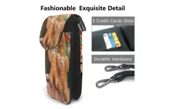Homemade Christmas Gingerbread Man Cookies Pu Leather Crossbody Phone Bag Card Slots Flip Phone Purse With Adjustable Strap 7&period;6x4&period;9inch