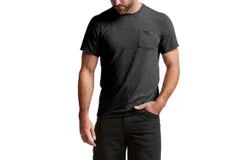 Sitka Essential Ss Crew Tee In Black Heather