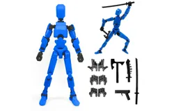 Titan 13 Action Figure&comma;Lucky Robot 13 Action Figure&comma;Funny 3D Printed Multi Jointed Action Figures&comma;Nova 13 Action Figure Desktop Decorations Game Gifts for Kids Adult &lpar;Blue&rpar;