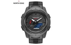 NORTH EDGE Men&apos;s Outdoor Sports Watch Swimming Waterproof Electronic Watch Electronic Watch Luminous Multifunctional Reinforced Carbon Fiber Material Watch MARS3