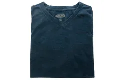 Bamboo V-Neck Tee T-Shirt - Bermuda Blue by Cariloha for Men - 1 Pc T-Shirt (S)