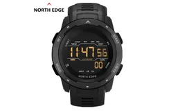 Men's Digital Watch Waterproof Pedometer Watches Sport Watch Step Counter Calorie Military Watch with Stopwatch Alarm LED Backlight Countdown-black