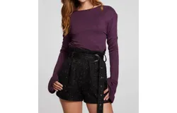 Chaser Nyla Blouse In Plum