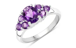 1&period;75 Ct Genuine Amethyst &period;925 Sterling Silver Ring For Women