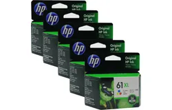 5x HP CH564WA 61XL High Yield Tri-color 330 pages Original Ink Cartridge