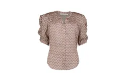 Bishop &plus; Young Bohemian Rhapsody Rachel Ruched Sleeve Blouse In Rhapsody Print