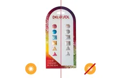 Color-Changing Earrings - Geometric by Delsol for Women - 6 Pairs Earrings