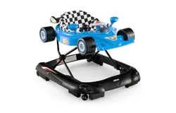 Foldable Baby Walker&comma; 3 in 1 Toddler Activity Center Leaning-Seated Walk-Behind with Steering Wheel&comma; Adjustable Height&comma; Lights&comma; Music&comma; Washable Seat Cushion &lpar;Blue&rpar;