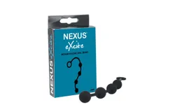 Nexus EXCITE Anal Beads Silicone Med Bk